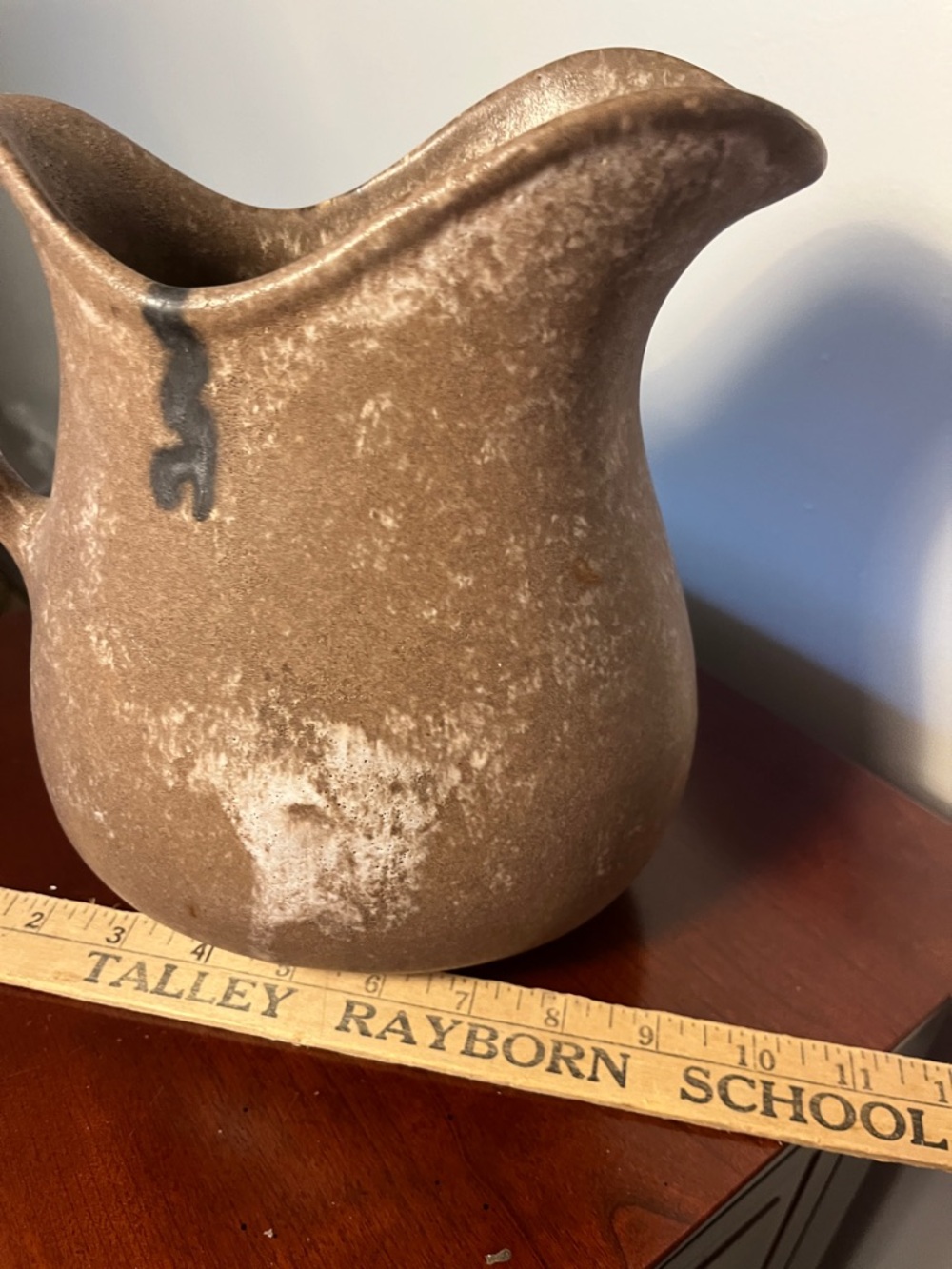 Signed McCarty pottery Nutmeg Ceramic Pitcher - Earthen Home Accent - Picture 7 of 8
